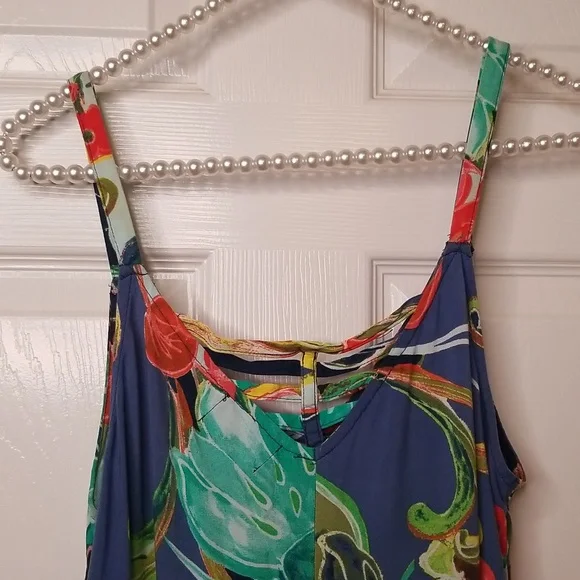 Ivy Street Multicolored Sleeveless Spaghetti Strap Jumpsuit - Picture 11 of 16